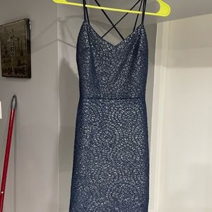 Mini Dress - Navy Shimmer